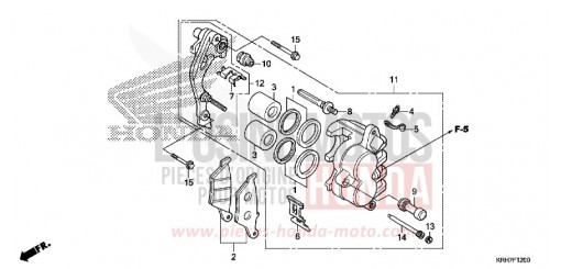 ETRIER DE FREIN AVANT XR125LEKJ de 2018
